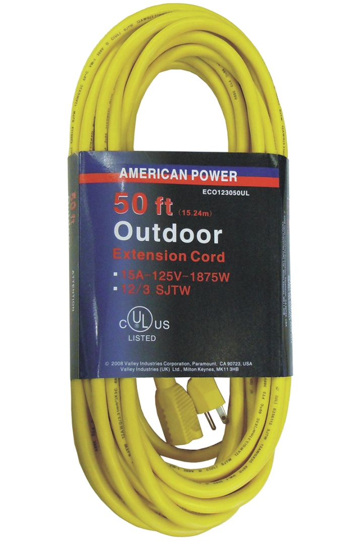 MBS Omaha, a div. of Omaha Distributing Co., Inc 50' 12/3 Outdoor Extension Cord UL Listed